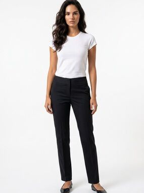 Classic Straight-Leg Charcoal Grey Pants for Women
